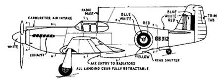 P-51 Mustang tervrajza. Forrás: The Blueprint